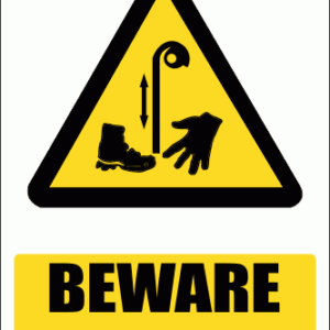 WW37E - Beware Of Pulley Explanatory Safety Sign