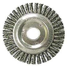 Weiler 08750 Roughneck? Stringer Bead Wheel, 5 In D X 3/16 In W, .02 In Steel Wire