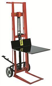 Wesco Pl-54-2222 Two Wheeled Hydraulic Steel Pedalift, 750 Lb. Capacity