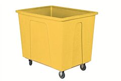 Wesco 124427Yl Yellow Plastic Box Truck, 550 Lb. Capacity