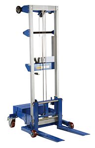 Vestil A-Lift-Cb Aluminum/Steel Manual Hand Winch Lift Truck With Counter Balance 500 Lb. Capacity Silver/Blue