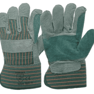 Candy Stripe Split Leather Palm Glove