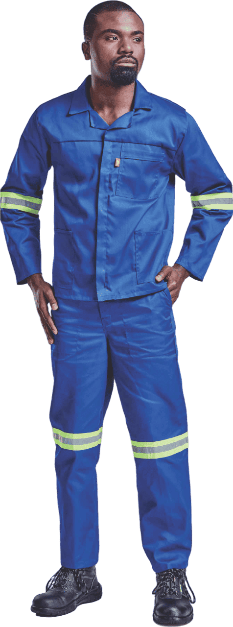 Poly Cotton - Red Label - Std. Cut Reflective Tape Arms & Legs