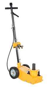 Vestil Air-J Steel Air Powered Fork Truck Jack 8-1/2 In. - 18-1/4 In. Lift Height 44,000 Lb. Capacity Yellow
