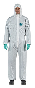 Alphatec Wh18-B-92-111-04 1800 Standard Bound Model 111 Breathable Coveralls, Bound Seams, Hooded, White, Size 4/Large