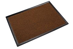 Crown Matting Ss R035Db Super-Soaker Rubber-Border Indoor Entrance Mat 3' X 5' Dark Brown
