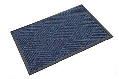 Crown Matting S1 R023Bl Super-Soaker Diamond Rubber-Border Indoor Entrance Mat 2' X 3' Blue