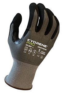 Armor Guys 00-860-Xl Cut Resistant Gloves, Gray Kyorene Pro Liner With Black Hct Foam Nitrile Palm, Thumbcrotch Reinforcement, Touch Screen, Ansi A6, Size X-Large