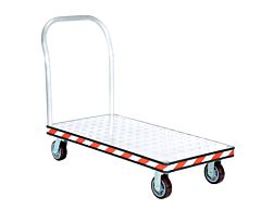 Vestil Atp-C-2448 Aluminum Heavy Duty Tread Plate Platform Truck 24 In. X 48 In. 3600 Lb. Capacity Silver