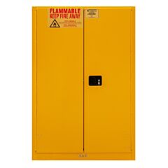 Durham 1090M-50 Fm Approved, Flammable Storage Cabinet, 90 Gallon, 2 Doors, Manual Close, 2 Shelves, Safety Yellow