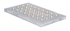 Vestil Ball-2036 Steel Transfer Platform 20" X 36" 75 Lb. Capacity, Silver