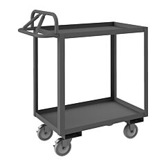 Durham Rsce-1836-2-95 Stock Cart, 2 Shelf, Ergonomic Handle, 18-1/4 X 42-1/4 X 43-5/8