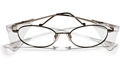 Bolle 40233 B709/Lrg Safety Glasses Gun Metal Temple, Riveted Side Shields