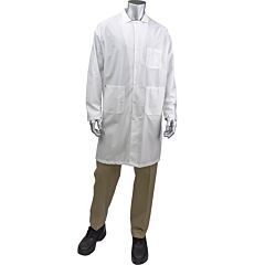 Uniform Technology Br18-45Wh-3Xl Staticon Long Esd Labcoat, White, Size 3X-Large