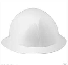 Sas Safety 7160-10 Hard Hat Full Brim, Ratchet Suspension, White