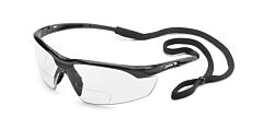 Gateway Safety 28Mc15 Conqueror Mag Safety Glasses, Black Frame, Clear Lens, 1.5 Diopter