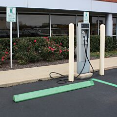 Vestil Cs-C-48-Grn Channeled Plastic Parking Block 48 In. X 6 In. X 4 In. Electric Vehicle Green