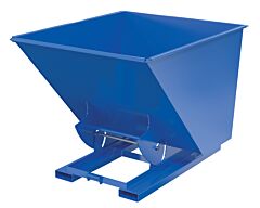 Vestil D-200-Md-Nb Steel Medium Duty No Bump & Dump Hopper 2 Cubic Yard 4000 Lb. Capacity, Blue