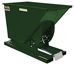 Vestil D-75-Hd-Grn-H Steel Heavy Duty Self Dumping Hopper 3/4 Cubic Yard 6000 Lb. Capacity, Hunter Green