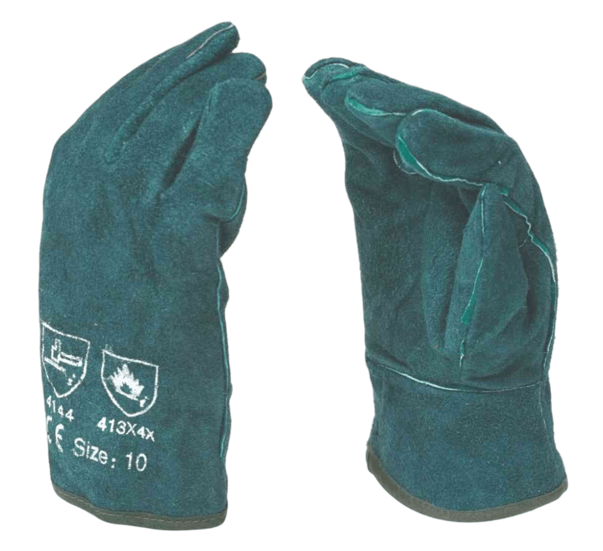 Green Lined Welding Glove