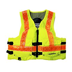 Datrex Dx2300Lansij Ansi Maxflow Work Zone Mesh Life Vest, Uscg/Tc Approved 70N, Size Large