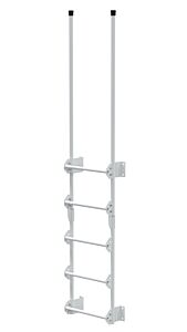 Vestil Dkl-5-Wt Steel Walk Through Dock Ladder 5 Step 300 Lb. Capacity White