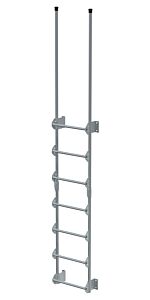 Vestil Dkl-7-Sl Steel Walk Through Dock Ladder 7 Step 300 Lb. Capacity Silver
