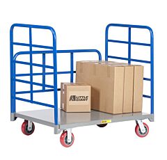 Little Giant Drb-2460-6Py Double End Rack Platform Truck With Side Rack, 24"W X 60"L, 3600 Lb Capacity