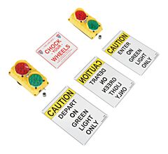 Vestil Dts-5-Led-220V Polypropylene Traffic System Stop Go Set 220V Led 3-3/4" X 6-1/2" X 11-1/2", Yellow