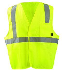 Occunomix Eco-Imb Economy Breakaway Mesh Safety Vest, Class 2