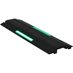 Elasco Ed1010-Bk-Glow Single Channel Cable Protector, 1" X 4", Black, Glow In The Dark