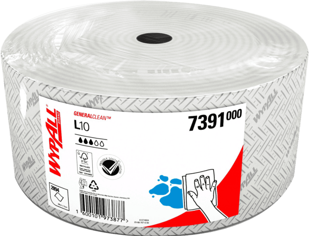 Wipes 7391 Wypall L10 1Ply White