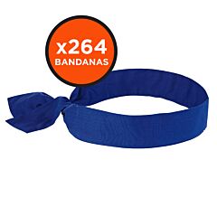 Ergodyne 12334 Chill-Its 6700 Cooling Headband - Polymer - Tie Closure, Blue