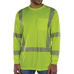 Ergodyne 22256 Glowear 8370 Class 3 Hi-Vis Long Sleeve Shirt, Lime, Size 2X-Large