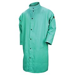 Black Stallion F9-50C-4Xl 9 Oz. Green Flame Resistant Cotton 50 Inch Shop Coat, Size 4X-Large