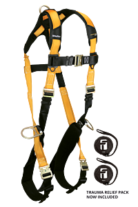 Falltech 7023Qc Journeyman Flex Standard Harness, Non-Belted Fbh Steel 3D Qc Legs/Chest