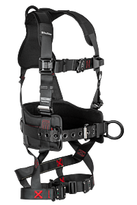Falltech 8144Qclxl Ft-Iron Full Body Harness 3D Construction Belted, Dual Size Large/X-Large, Qc Legs And Chest