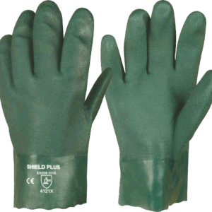 Pvc Dbl Dipped O/Cuff Green Glove
