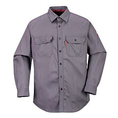 Portwest Fr89 Bizflame 88/12 Fr Shirt, Gray, Size Large
