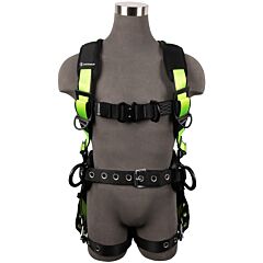 Safewaze Fs377-2X Wind & Tower Construction Harness, Aluminum 3D, Aluminum Qc Chest, Aluminum Fd, Tb Legs, Size 2X-Large