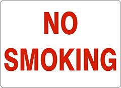 Safehouse Signs No Smoking - Red On White , 7" X 10", Adhesive Vinyl