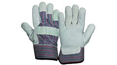 Pyramex Gl1001W Leather Palm Gloves, Select Shoulder Split W/ Rubberized Safety Cuff