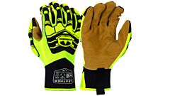 Pyramex Gl805Ht Genuine Leather Gloves Level 2 Impact, Tpr
