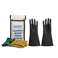 Oberon Glvkt-Brc2-1411 Electrical Rubber Glove Kit, Class 2, Length: 14", Rolled Cuff, Size: X-Large, 11