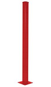 Vestil Gr-F3R-Di-Tp72-Rd Steel Rigid Tube Post Drop In 72 In. For 3 Ribbed Drop In Style Guard Rails Red