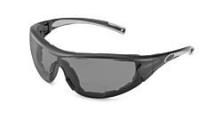 Gateway Safety 21Mb25 Swap Mag Safety Glasses, Black Frame, Gray Fx2 Anti-Fog Lens, 2.5 Diopter