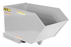 Vestil H-50-Md-Sl Steel Medium Duty Low Profile Self Dumping Hopper 1/2 Cubic Yard 4000 Lb. Capacity, Silver Lining
