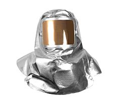National Safety Apparel H58Nlhg Alum 19 Oz Hood, Gold Shield, Silver/Gold