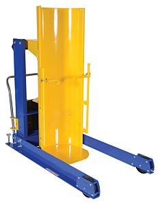 Vestil Hdd-36-15-P-Dc Steel Dc Powered Portable Hydraulic Drum Dumper 36 In. Dump Height 1,500 Lb. Capacity Blue / Yellow