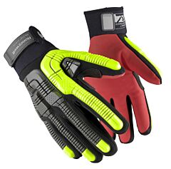 Honeywell 42-622By/8M Impact Ansi A6 Gloves Cut Palm Velcro Cuff Yellow, Size Medium